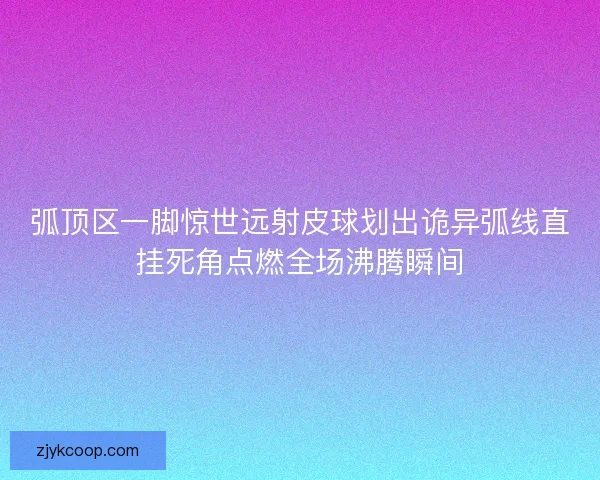弧顶区一脚惊世远射皮球划出诡异弧线直挂死角点燃全场沸腾瞬间